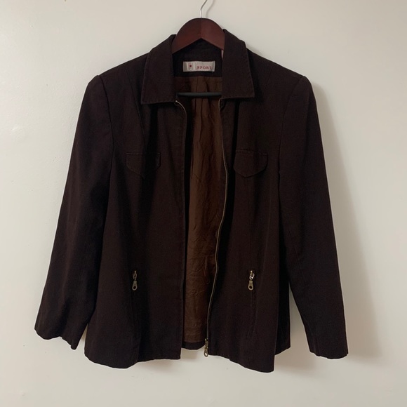 Vintage Brown Fall Jacket - Picture 3 of 3